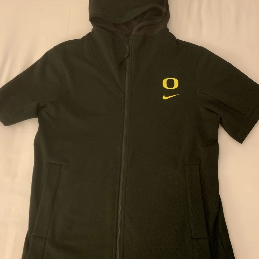 Men's Nike Oregon Ducks Fuse/Showout Full-Zip Short Sleeve Hoodie - Picture 1 of 14